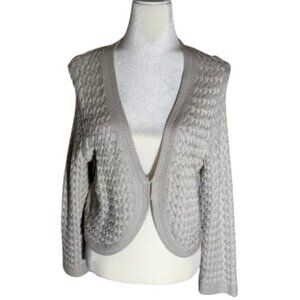 Banana Republic Women's Light Gray Two Hook Long Sleeve Cardigan Size XL